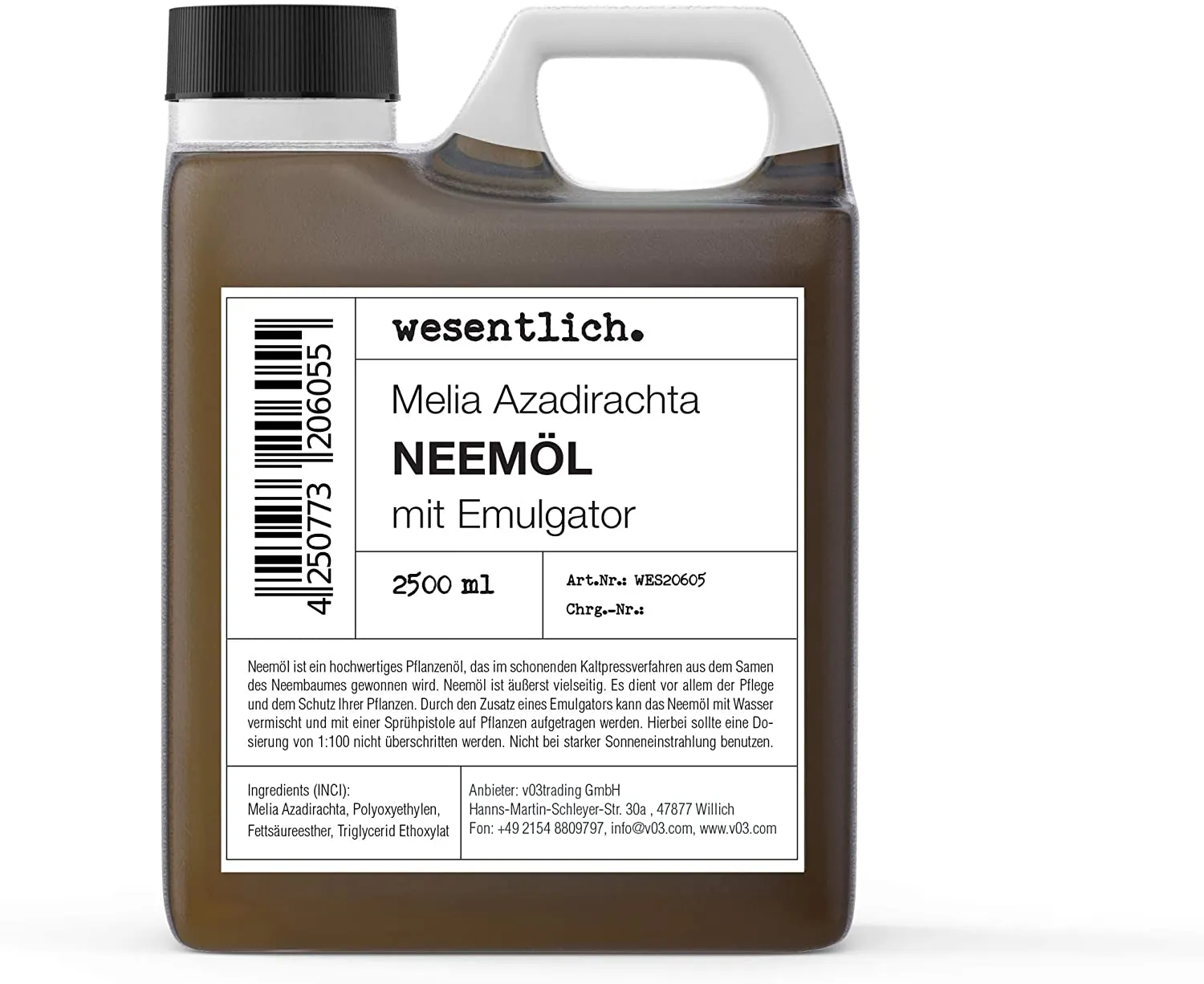 Neemöl mit Emulgator 2500ml