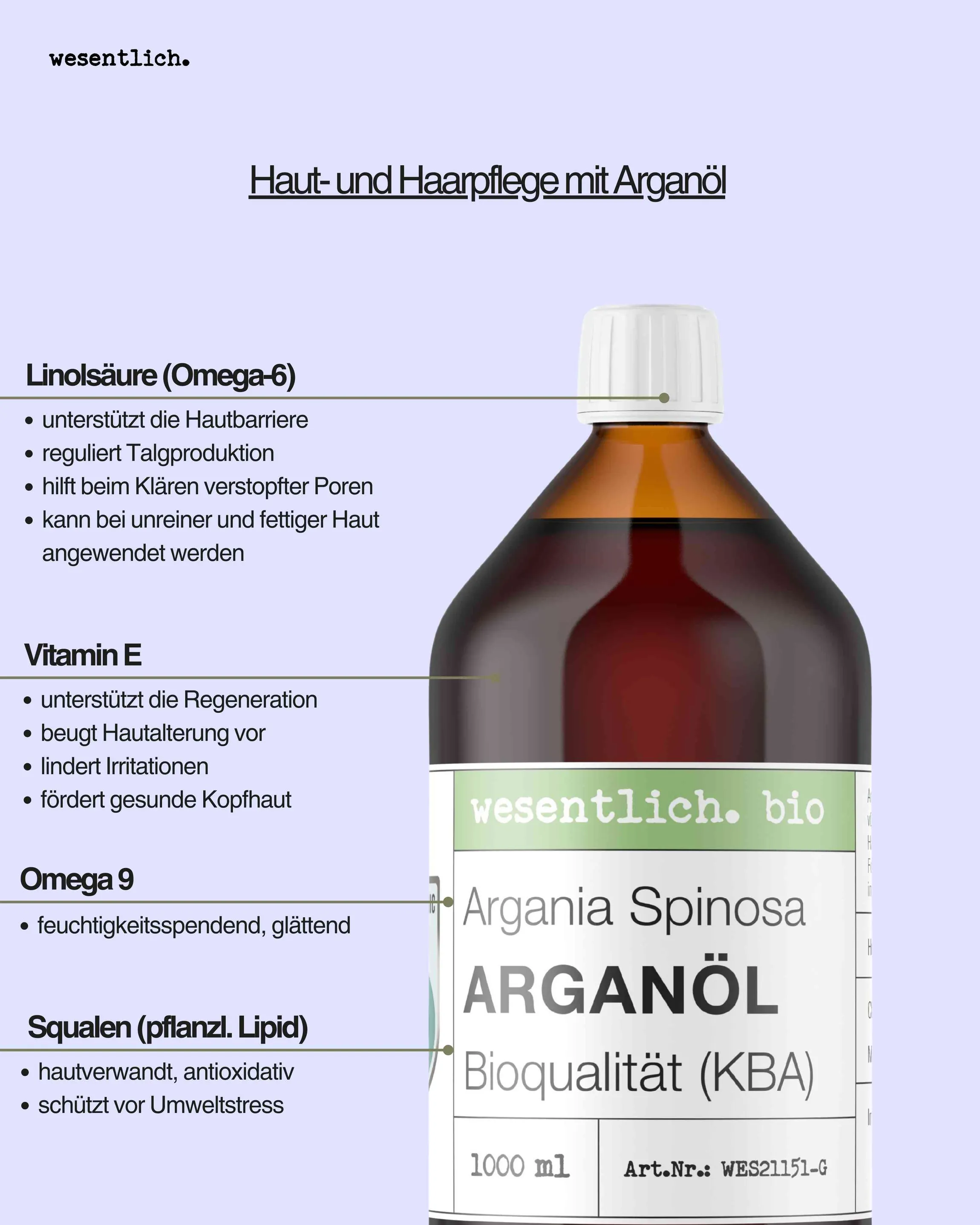 Arganöl BIO kaltgepresst 1000ml