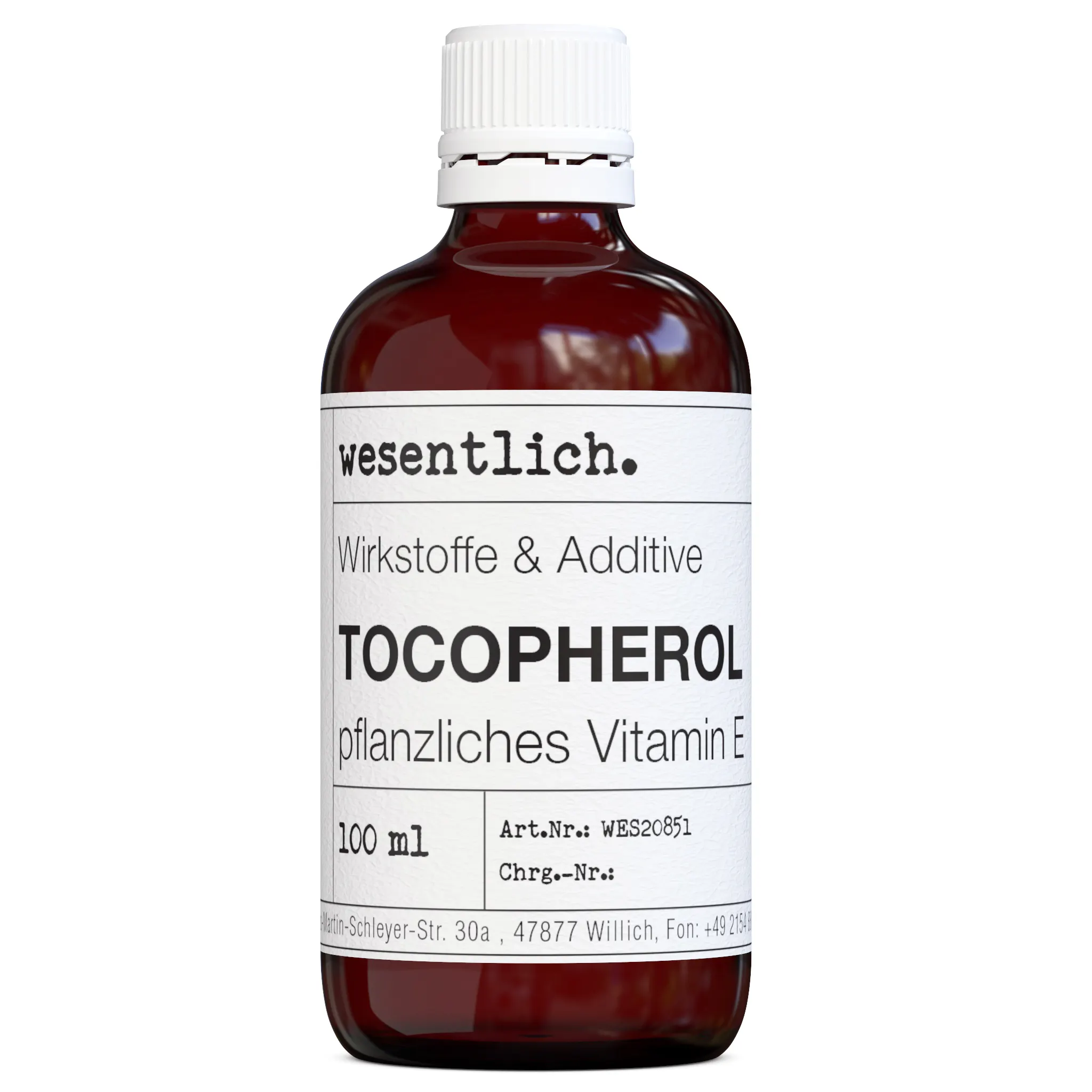 Tocopherol 100ml - Vitamin E, rein pflanzlich - Pflege für Haut, Haare, Nägel von wesentlich