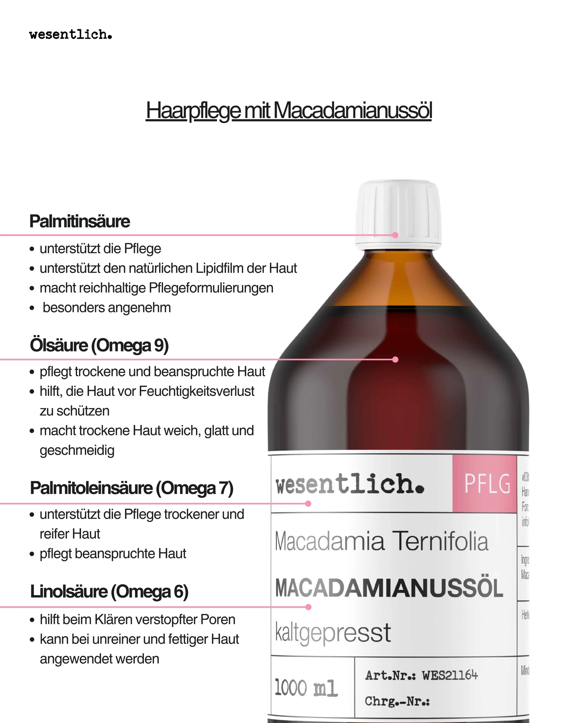 Macadamianussöl 1000ml