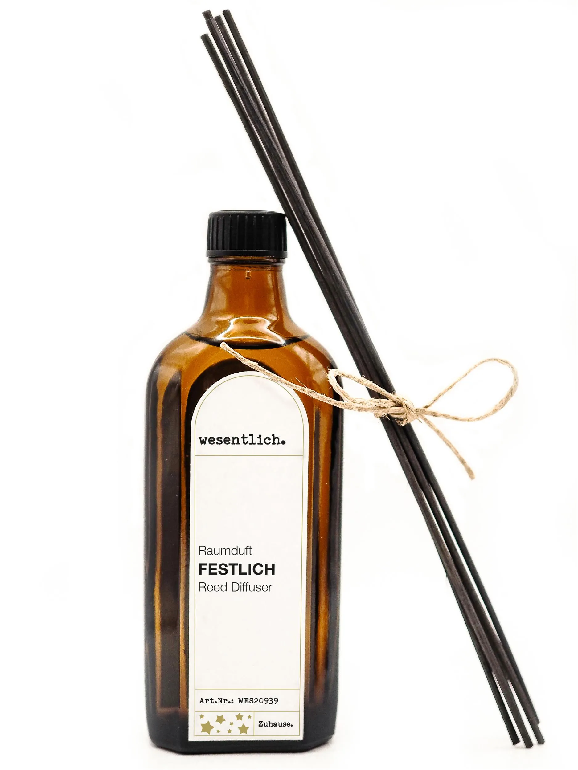 Reed Diffuser Raumduft festlich (200ml) inkl. 7 Kapillarstäbchen 