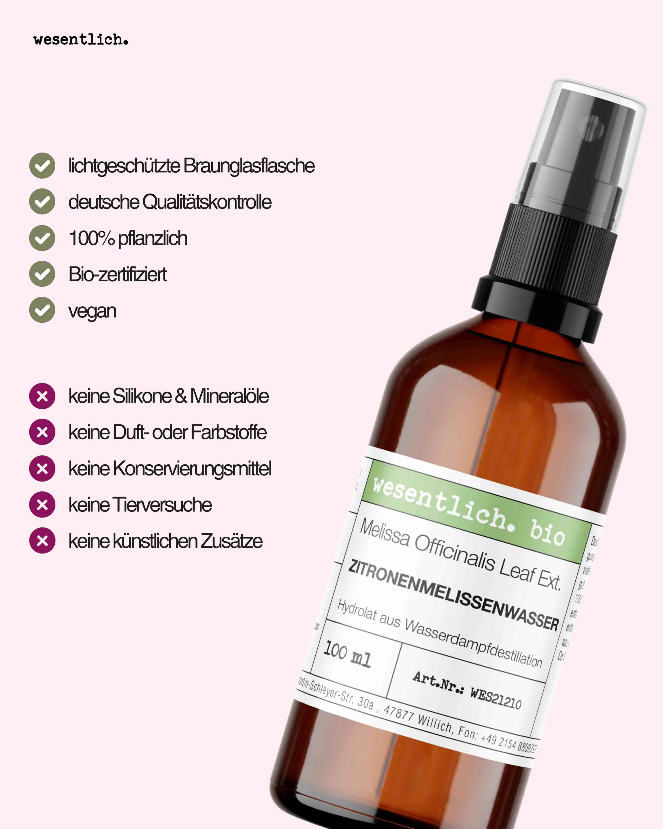 Zitronenmelissenwasser bio