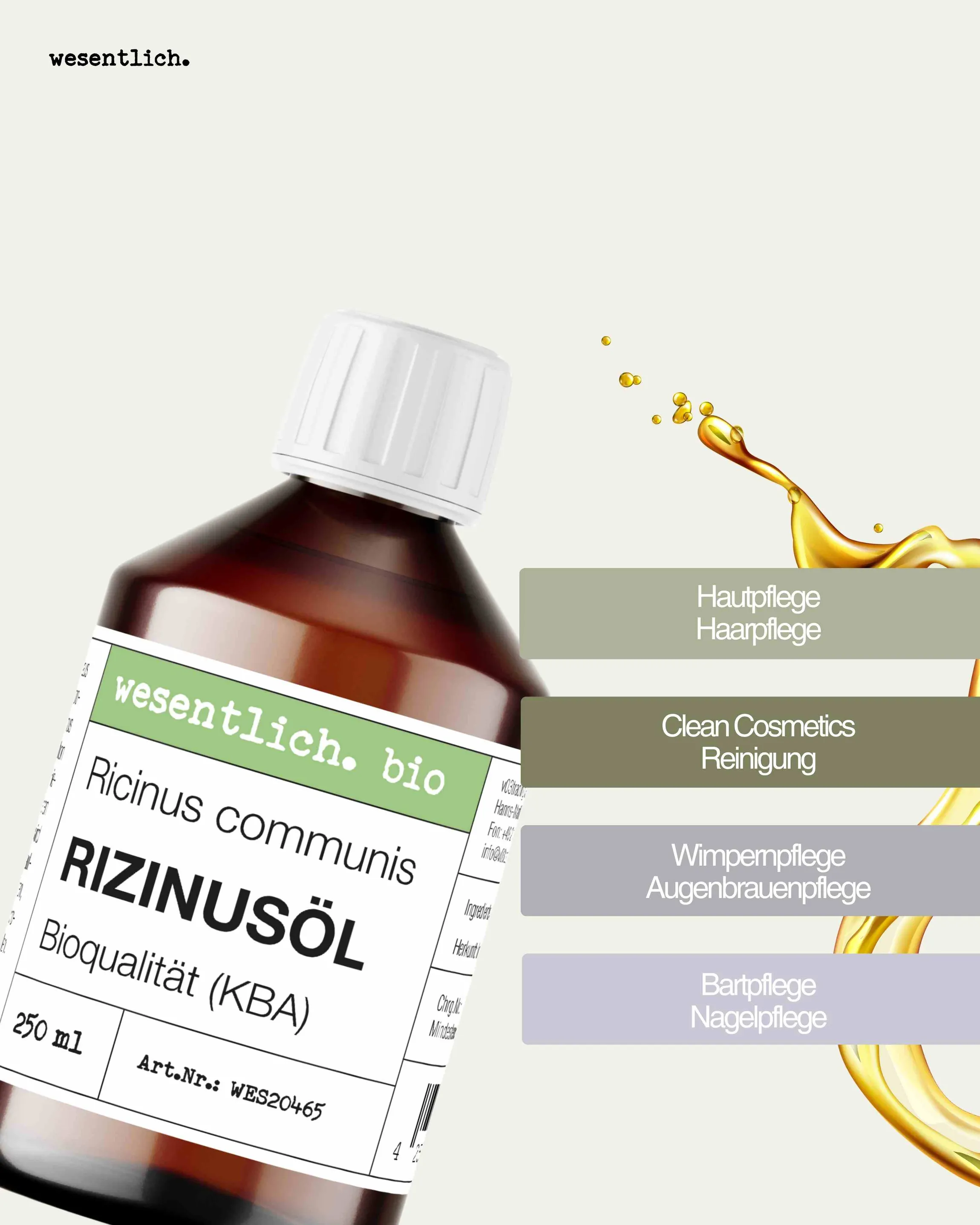 Rizinusöl BIO kaltgepresst 250ml
