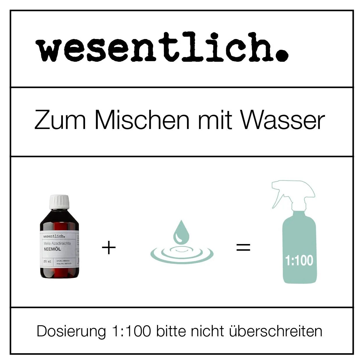 wesentlich Neemöl mit Emulgator 250ml