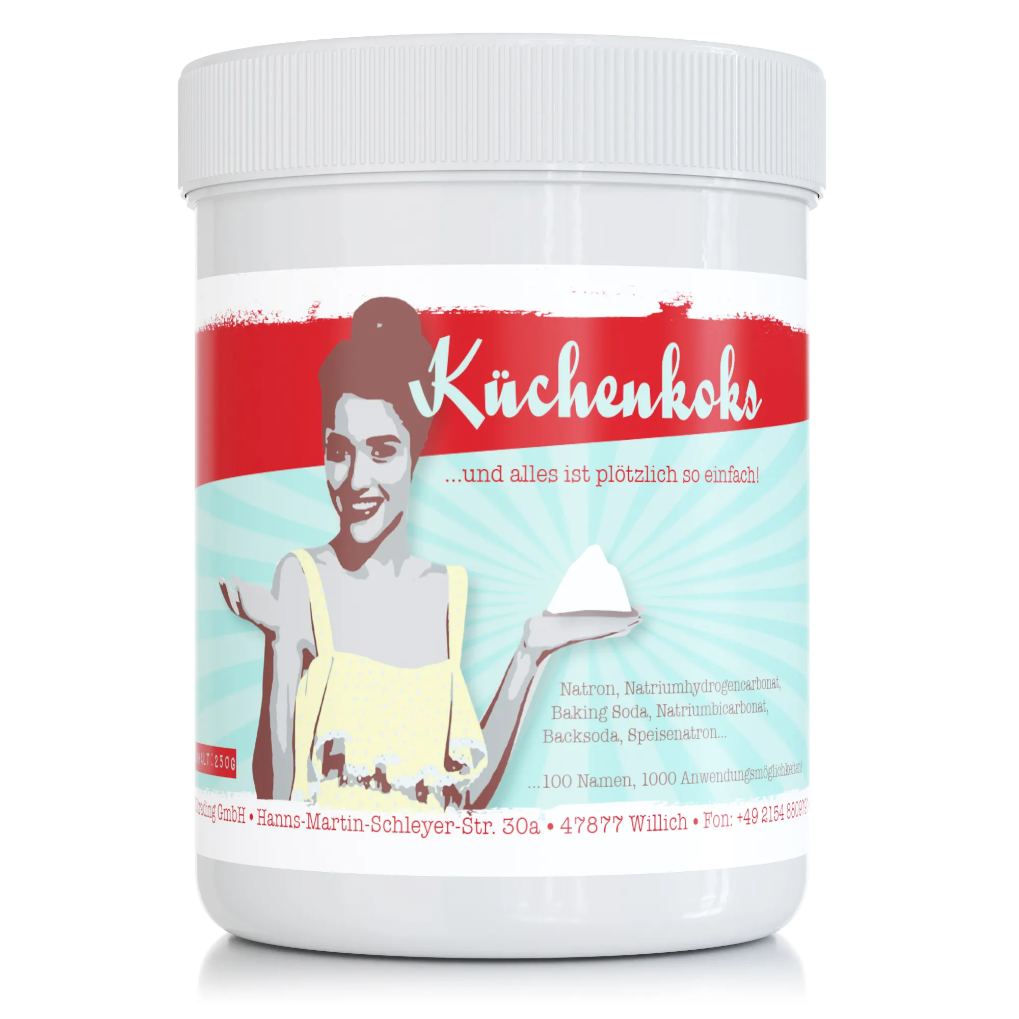 Küchenkoks 250g  (Natriumhydrogencarbonat) - für Küche, Bad, Haushalt - vielseitig einsetzbar - Lebensmittelqualität