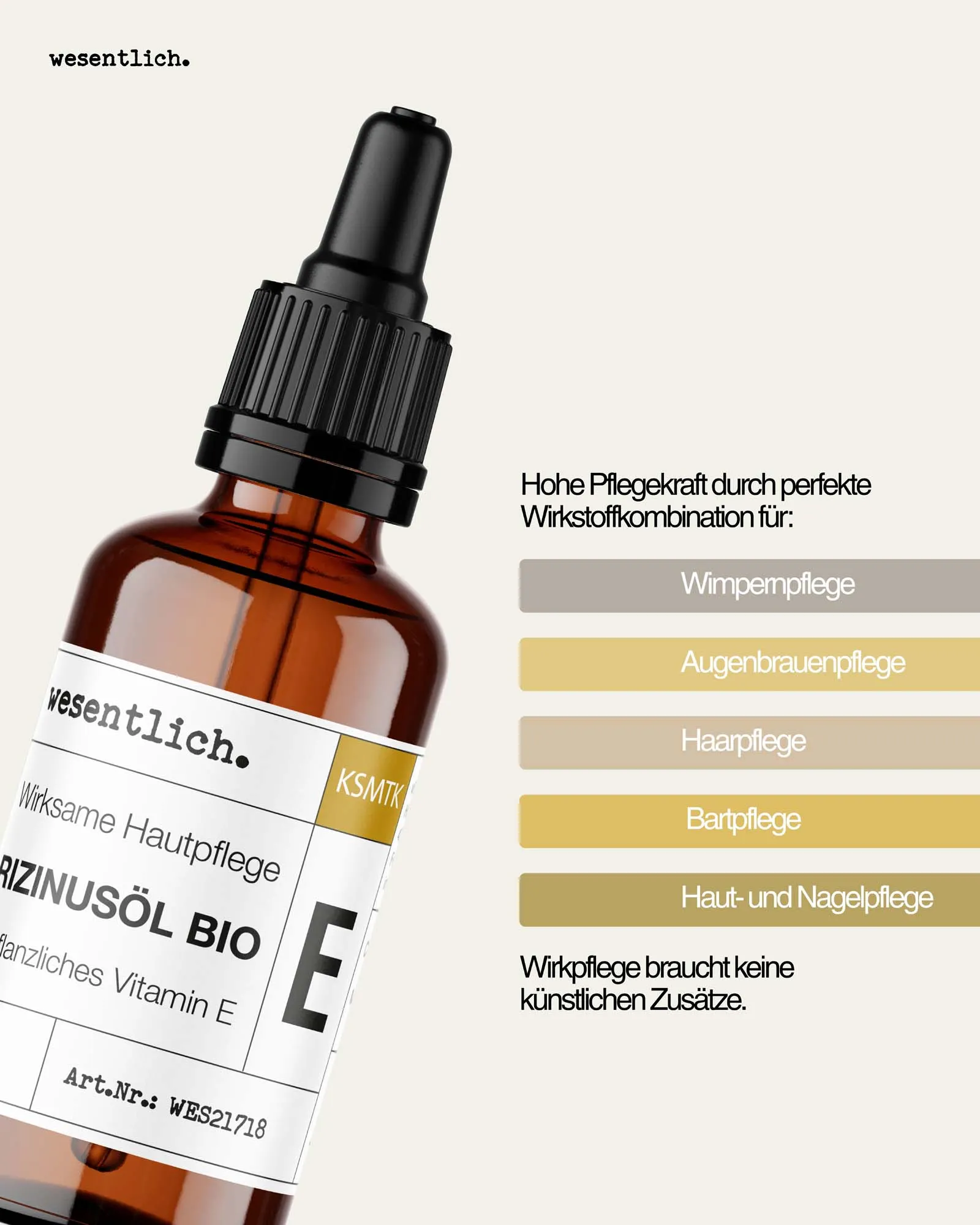 Rizinusöl bio + Vitamin E 50ml