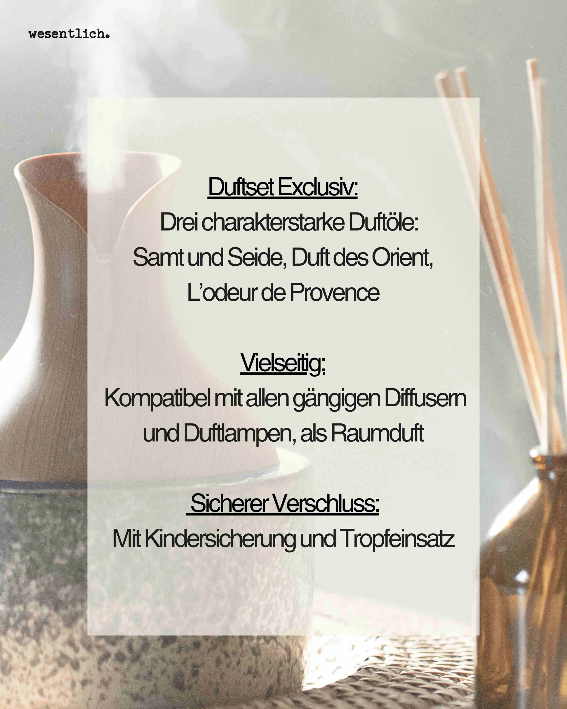 Duftöl-Set "Exklusiv" - Samt und Seide, Orient, Provence (3x10ml) 
