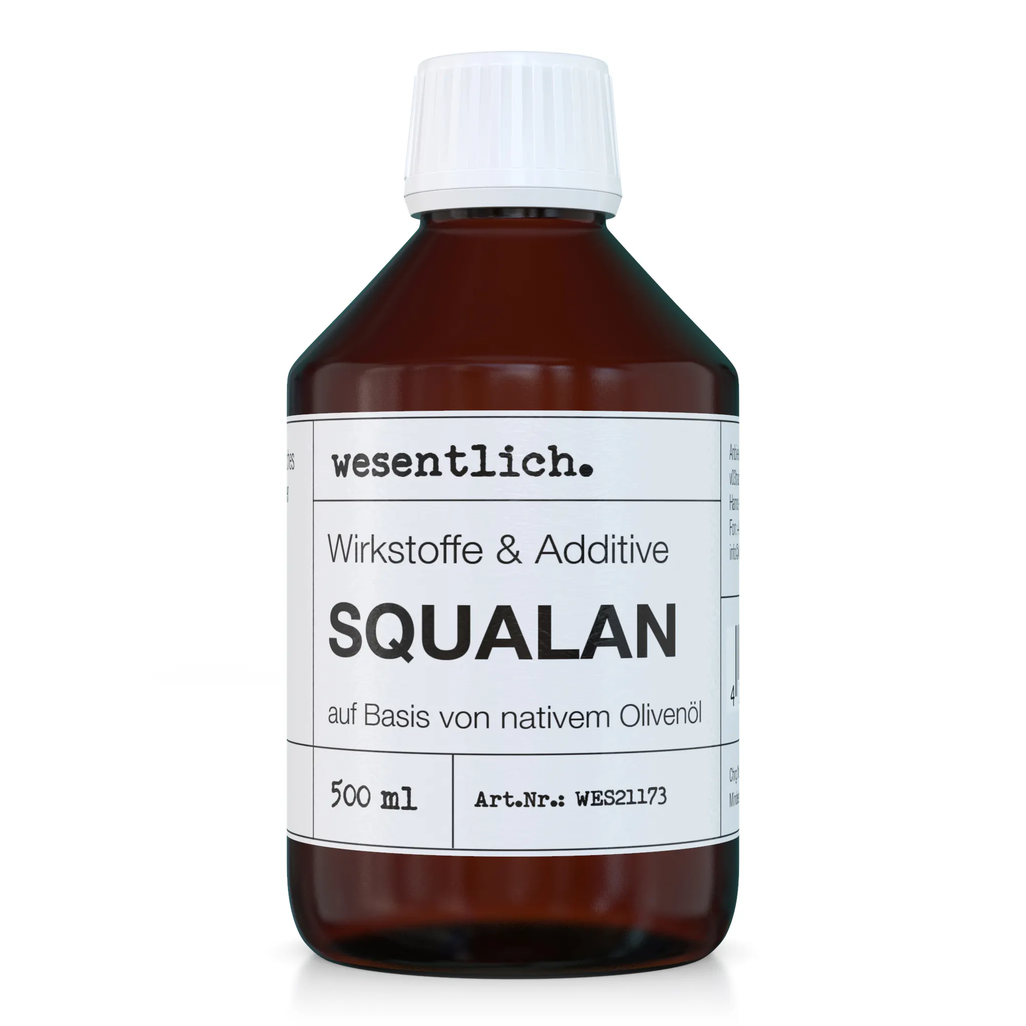 Squalan (500ml) - Pflegeöl auf Basis von nativem Ölivenöl von wesentlich.