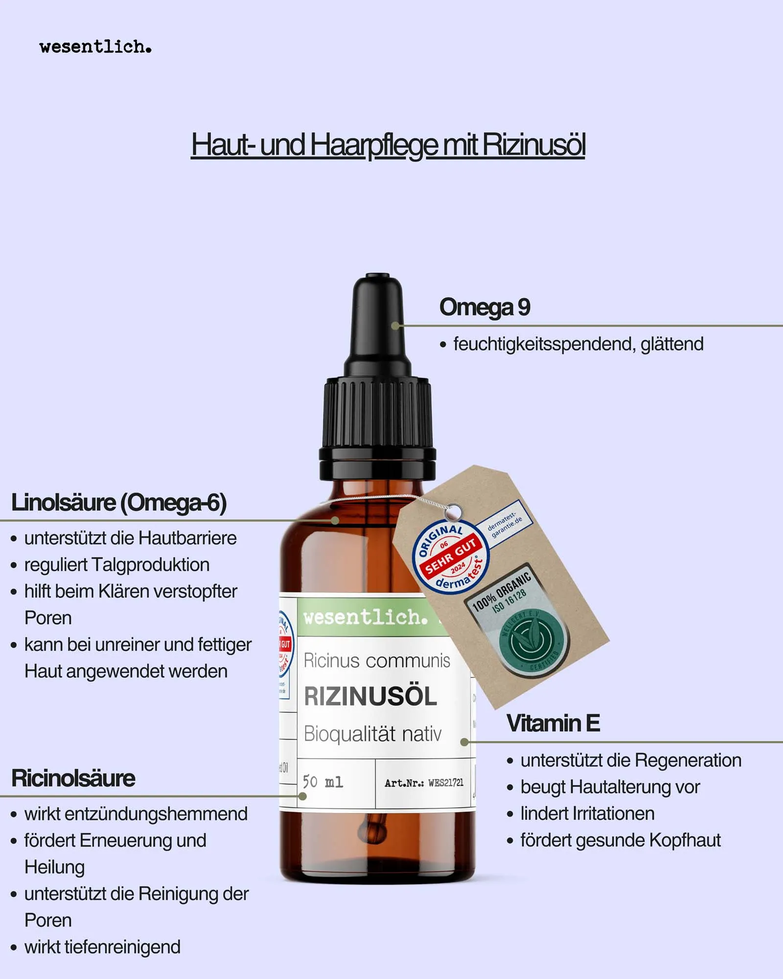 Rizinusöl BIO kaltgepresst 50ml