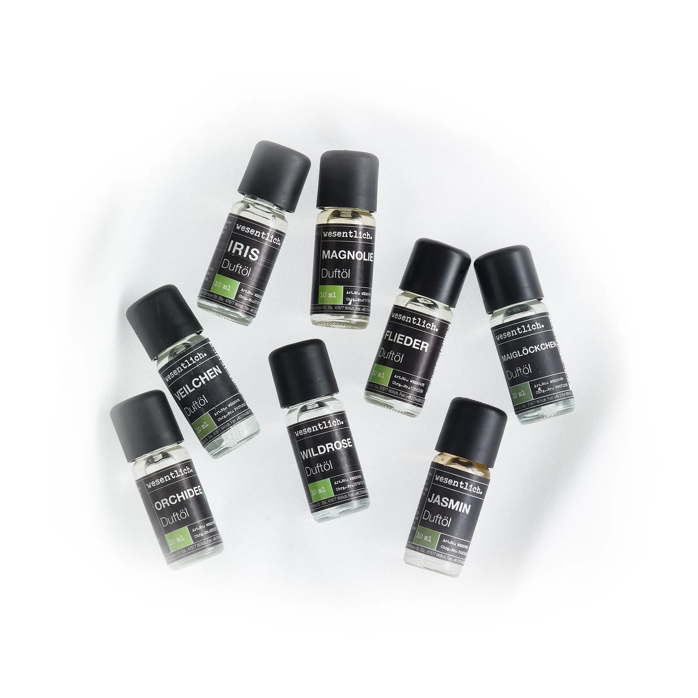 Set aus 8 ausgewählten Duftölen - "blumig" 8x10ml
