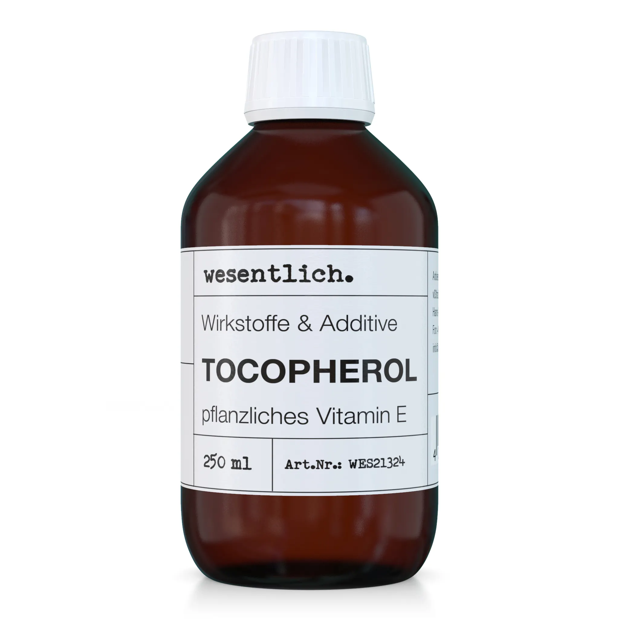Tocopherol 250ml - Vitamin E, rein pflanzlich - Pflege für Haut, Haare, Nägel von wesentlich