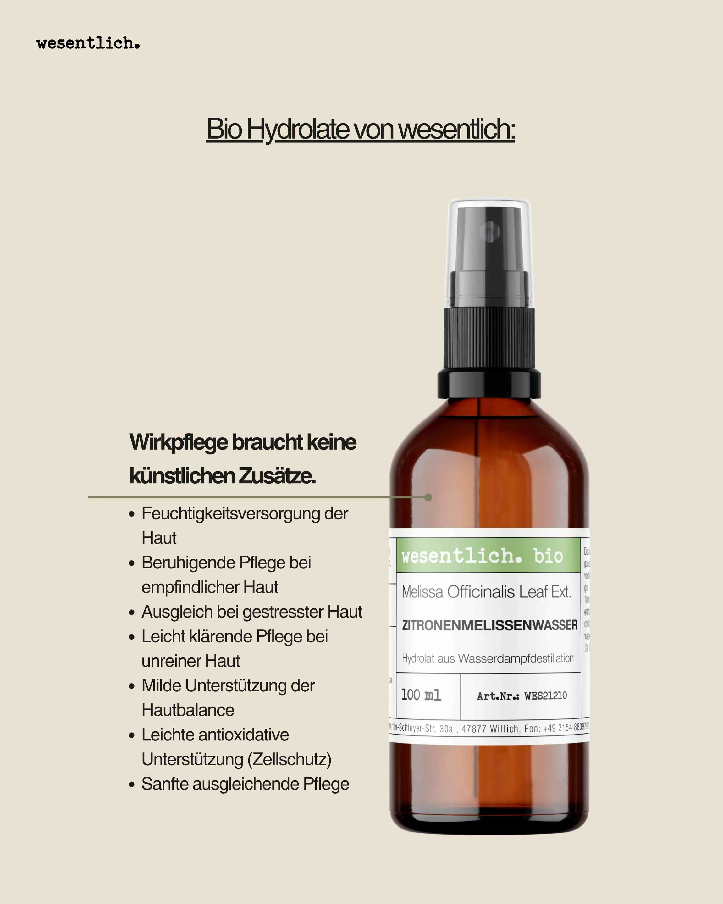 Zitronenmelissenwasser bio