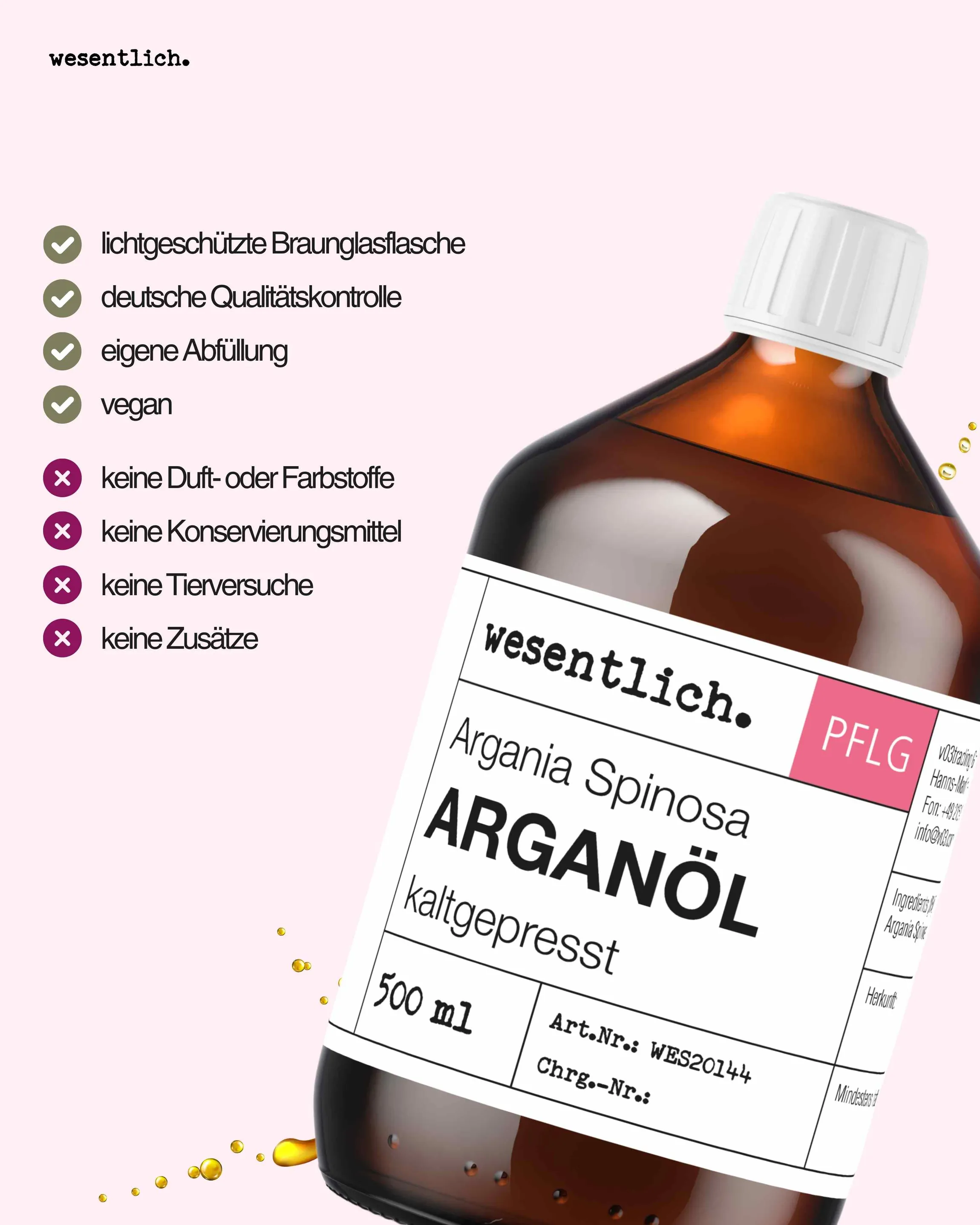 Arganöl kaltgepresst 500ml