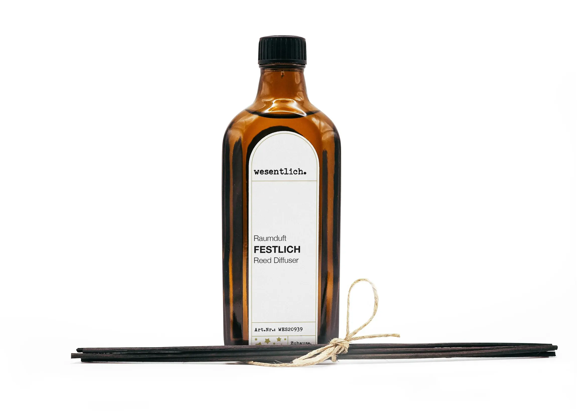 Reed Diffuser Raumduft festlich (200ml) inkl. 7 Kapillarstäbchen 