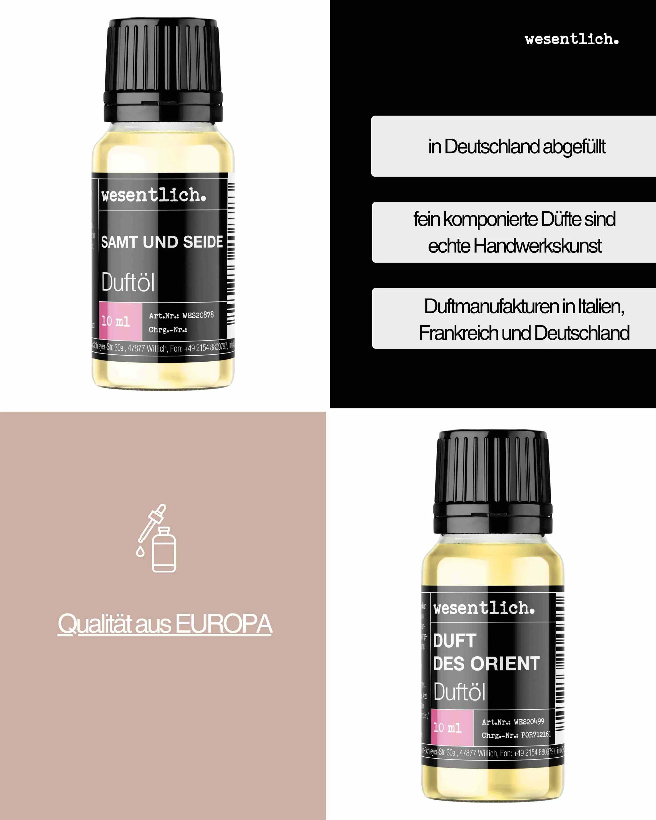 Duftöl-Set "Exklusiv" - Samt und Seide, Orient, Provence (3x10ml) 