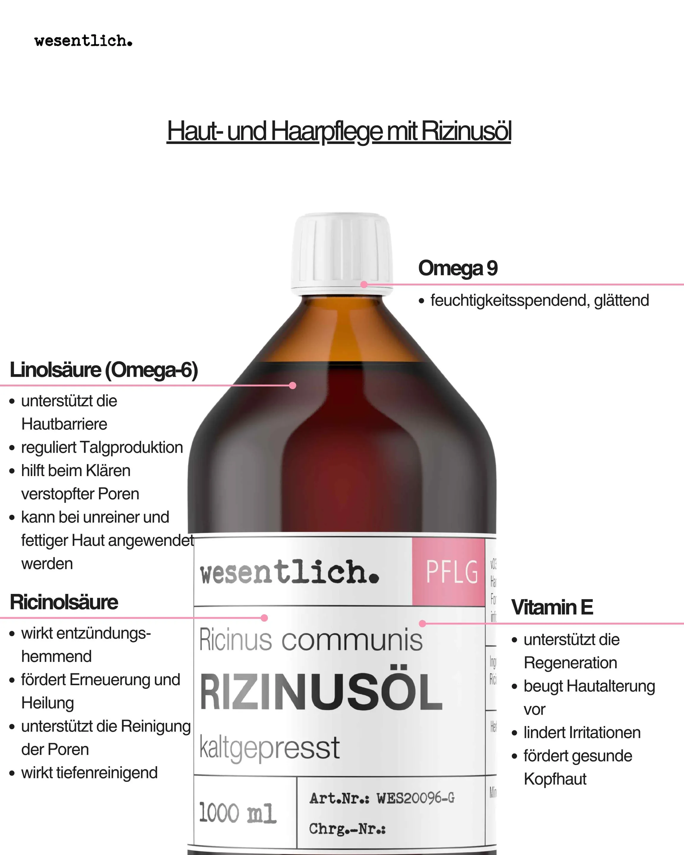 Rizinusöl kaltgepresst  1000ml