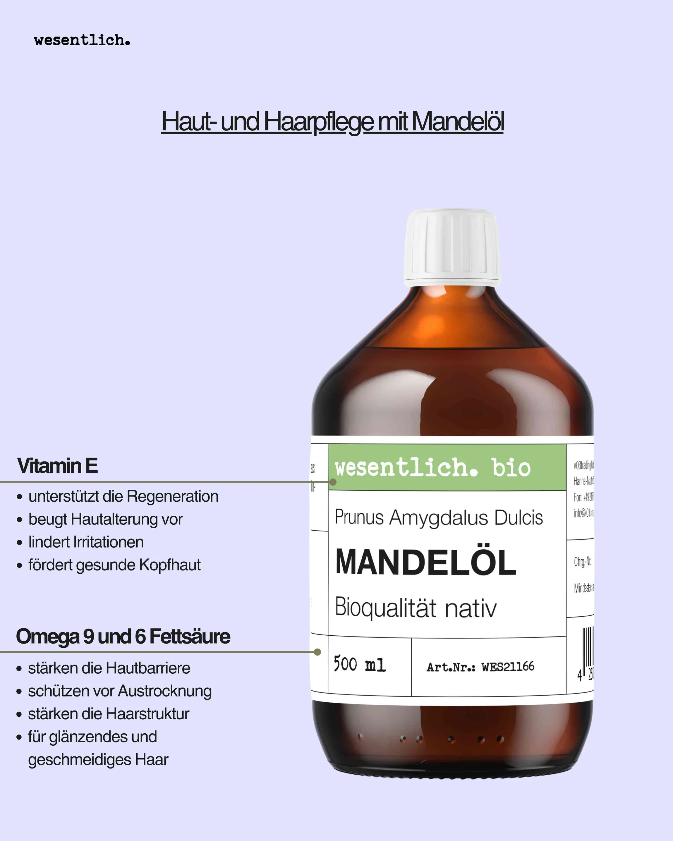 Mandelöl BIO kaltgepresst 500ml