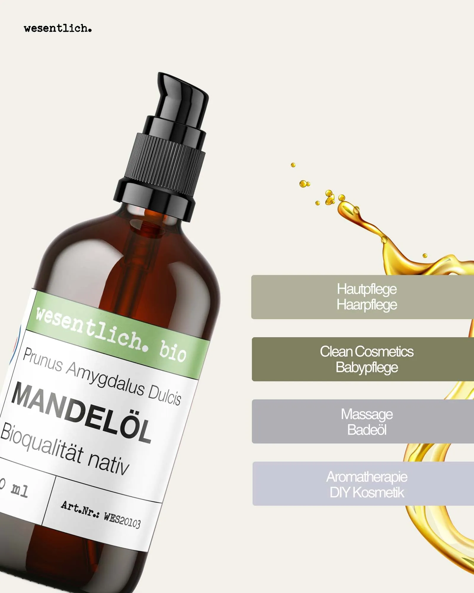 Mandelöl BIO kaltgepresst 1000ml
